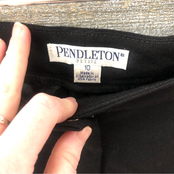 Pendleton 100% virgin wool black work career office dress pants - Picture 2 of 4